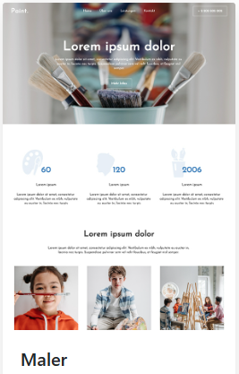 Predesign Vorlage Leanwebdesign für Maler Predesign Vorlage Leanwebdesign für Maler
